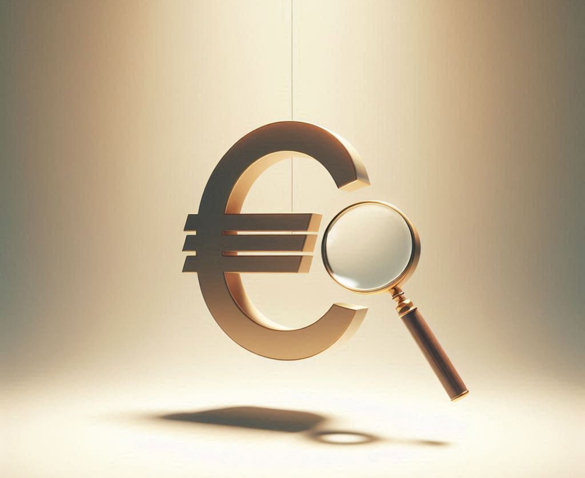 Une loupe et un signe euros